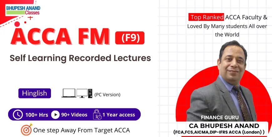 ACCA F9 Financial Management Lectures Skills Level Self Learning Recorded Lectures PC Version