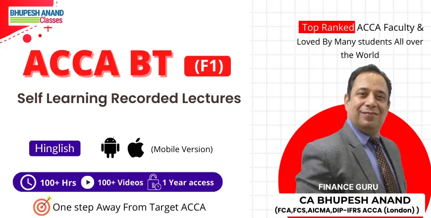 ACCA BT FBT Lectures Knowledge Level Self Learning Recorded Lectures Mobile Version bt f1